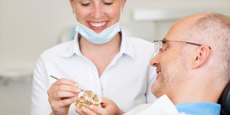 Showing what a tooth crown looks like